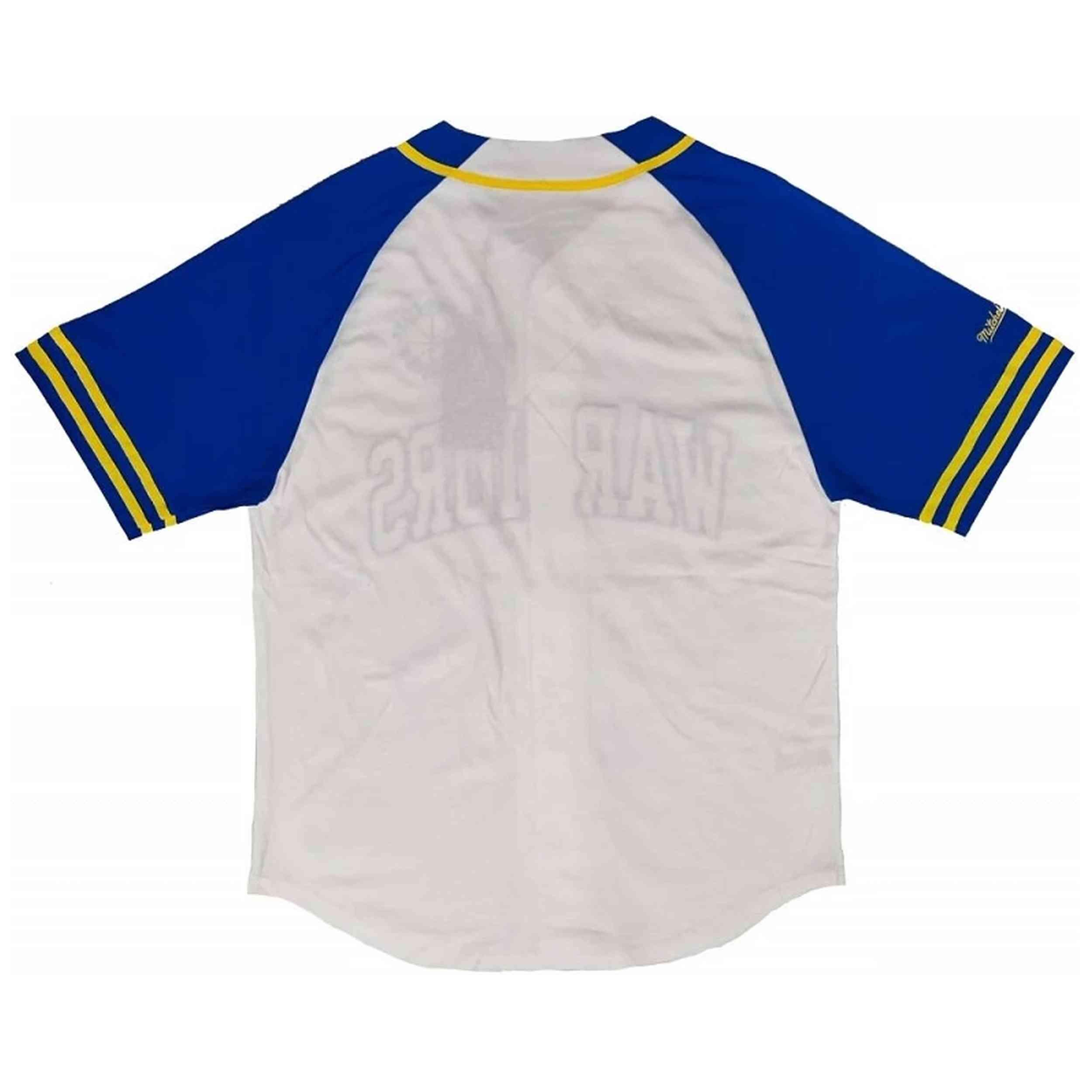 Maillot de basket Mitchell & ness modèle TBTF4994-GSWYYPPPWHIT pour unisexe 4/4