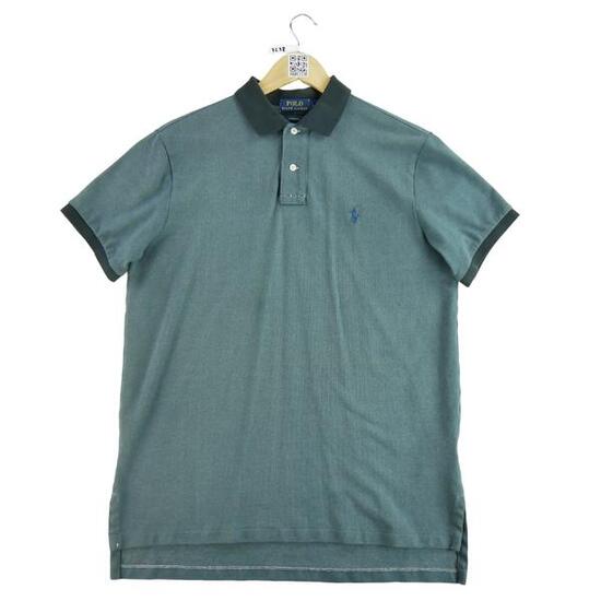 Second life - Kurzarm-Herren-Poloshirt Blau - Wie neu