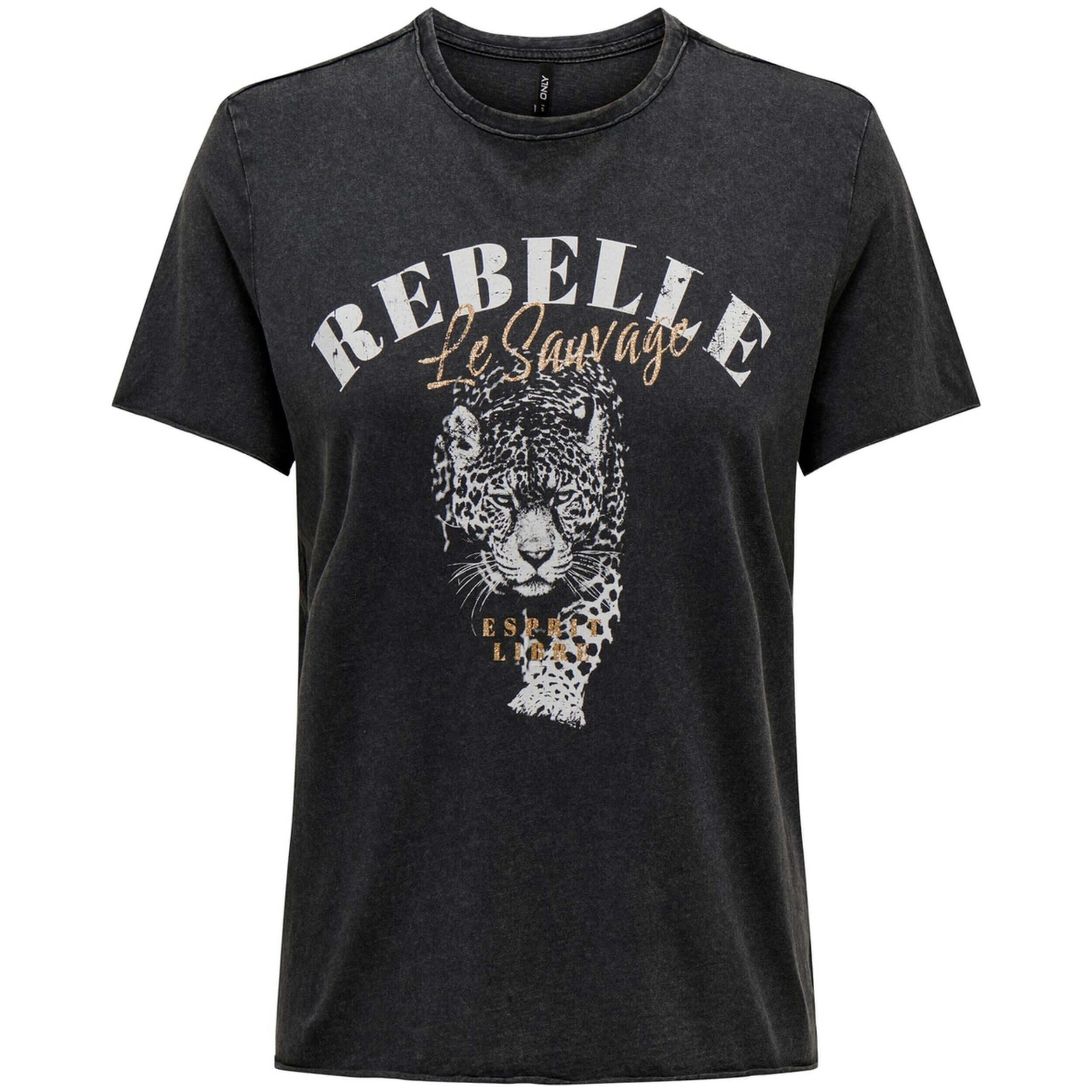 Only - T-shirt Only Modèle 15215721-phantom Pour Femmes - T-shirt Manches Courtes - Noir - Decathlon
