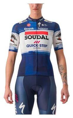 Maillot Castelli Competizione 2 Soudal Quick Step 2023 Azul de manga corta para