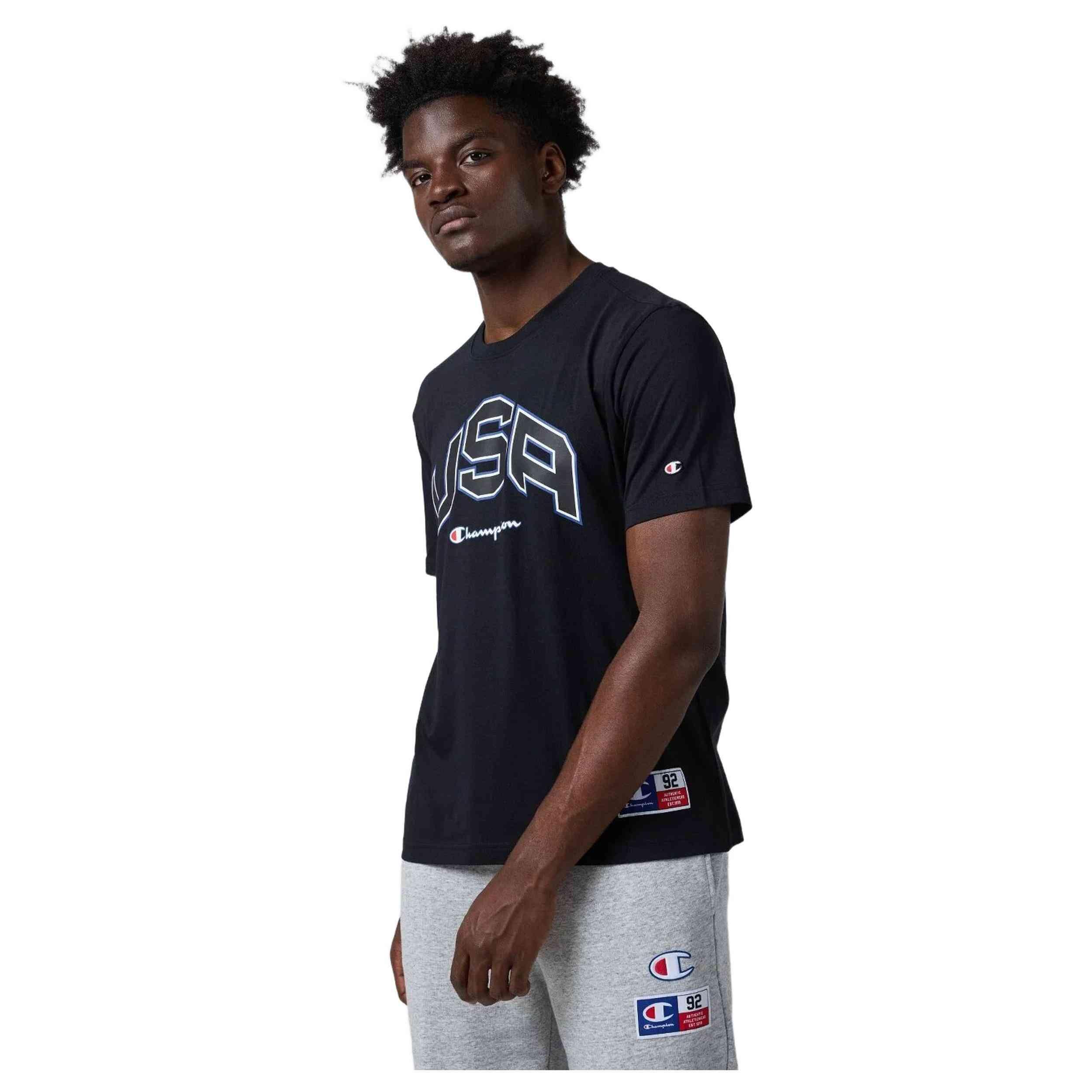 Maglia a maniche corte Champion modello 219747-KK001 per uomini 2/4