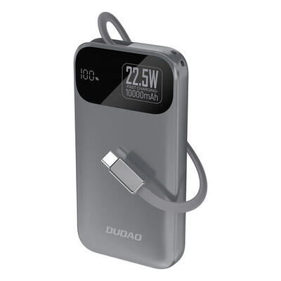 Dudao K31 Power Bank PD da 10000 mAh e 225 W cavo integrato - Grigio