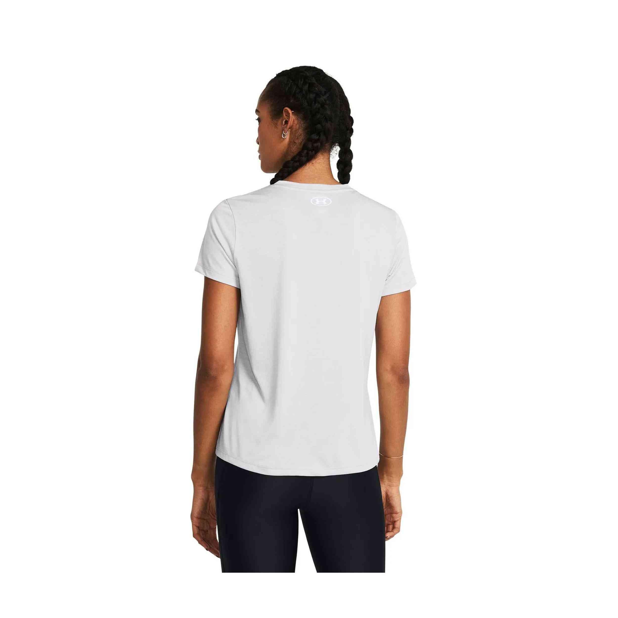 Maillot manches courtes Under Armour Tech Twist Gris Femme 4/5