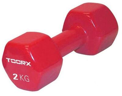 Vinyl dumbbell - per stuk - 5 kg donkergrijs