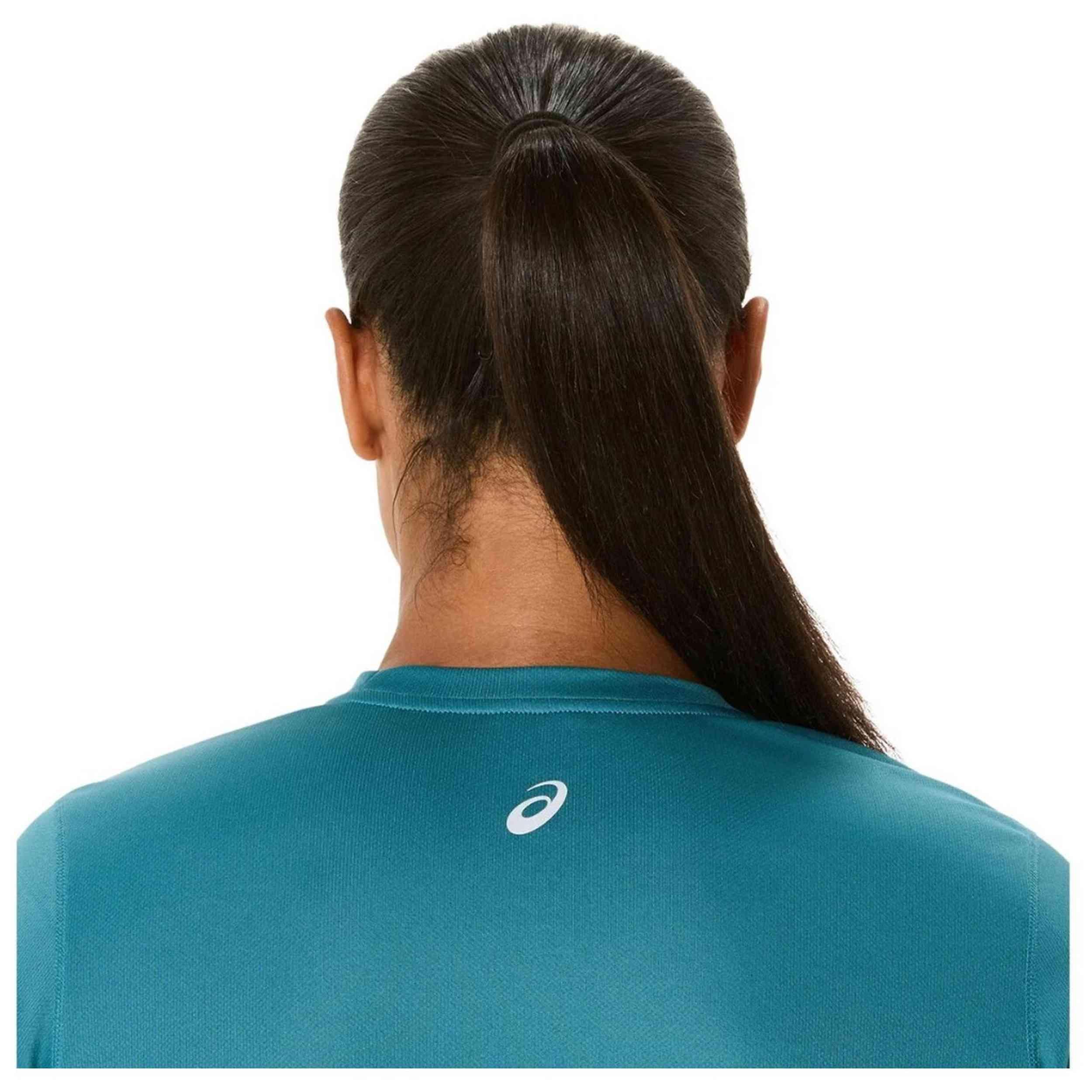 T-Shirt Mulher Asics Fujitrail Logo Ss Top Azul 5/5