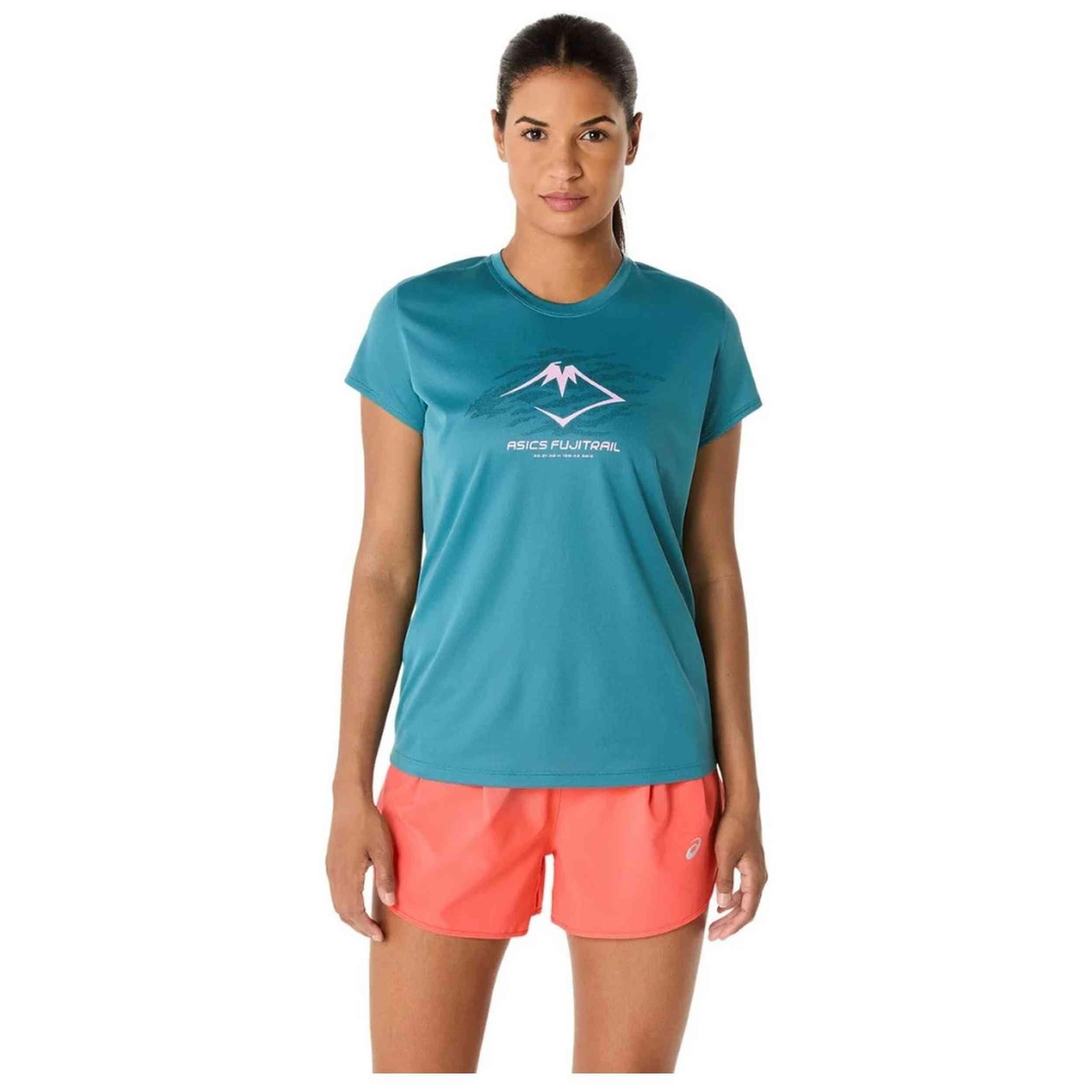 Asics - T-shirt Femmes Asics Fujitrail Logo Ss Top Bleu - T-shirt Manches Courtes - Bleu - Decathlon