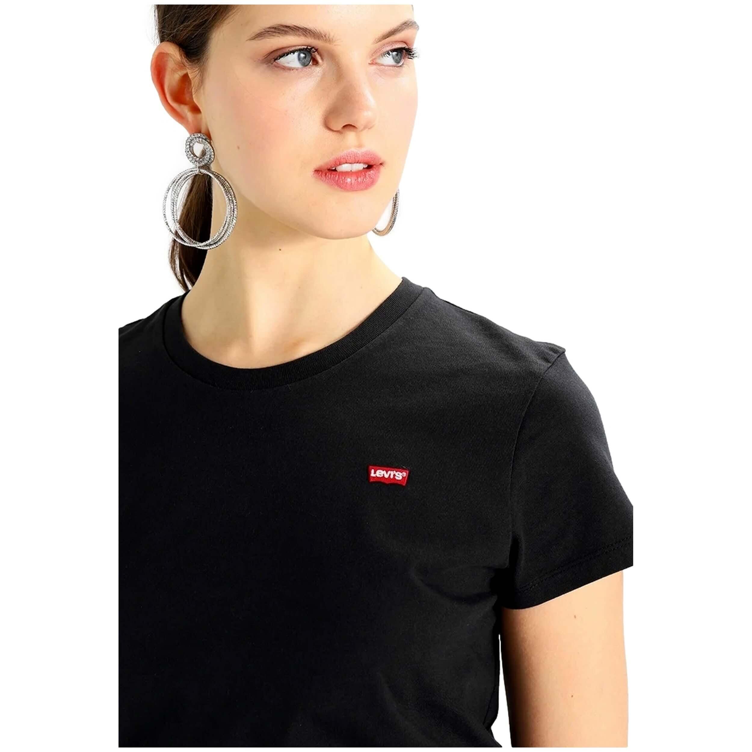 Camiseta para Mujer Levis Logo pequeño Negro 4/7