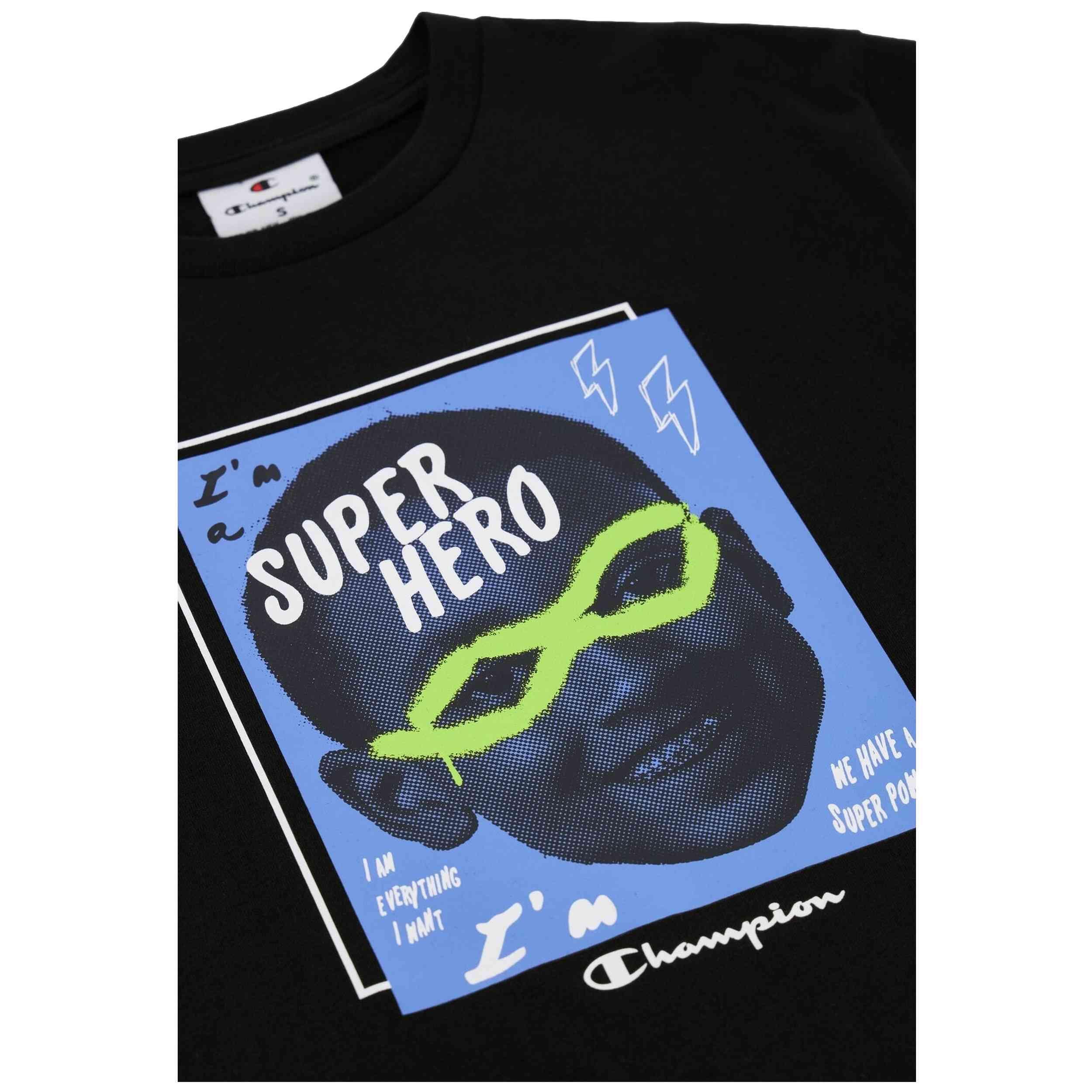 T-shirt Champion modèle 307110-KK001 pour enfants 2/3