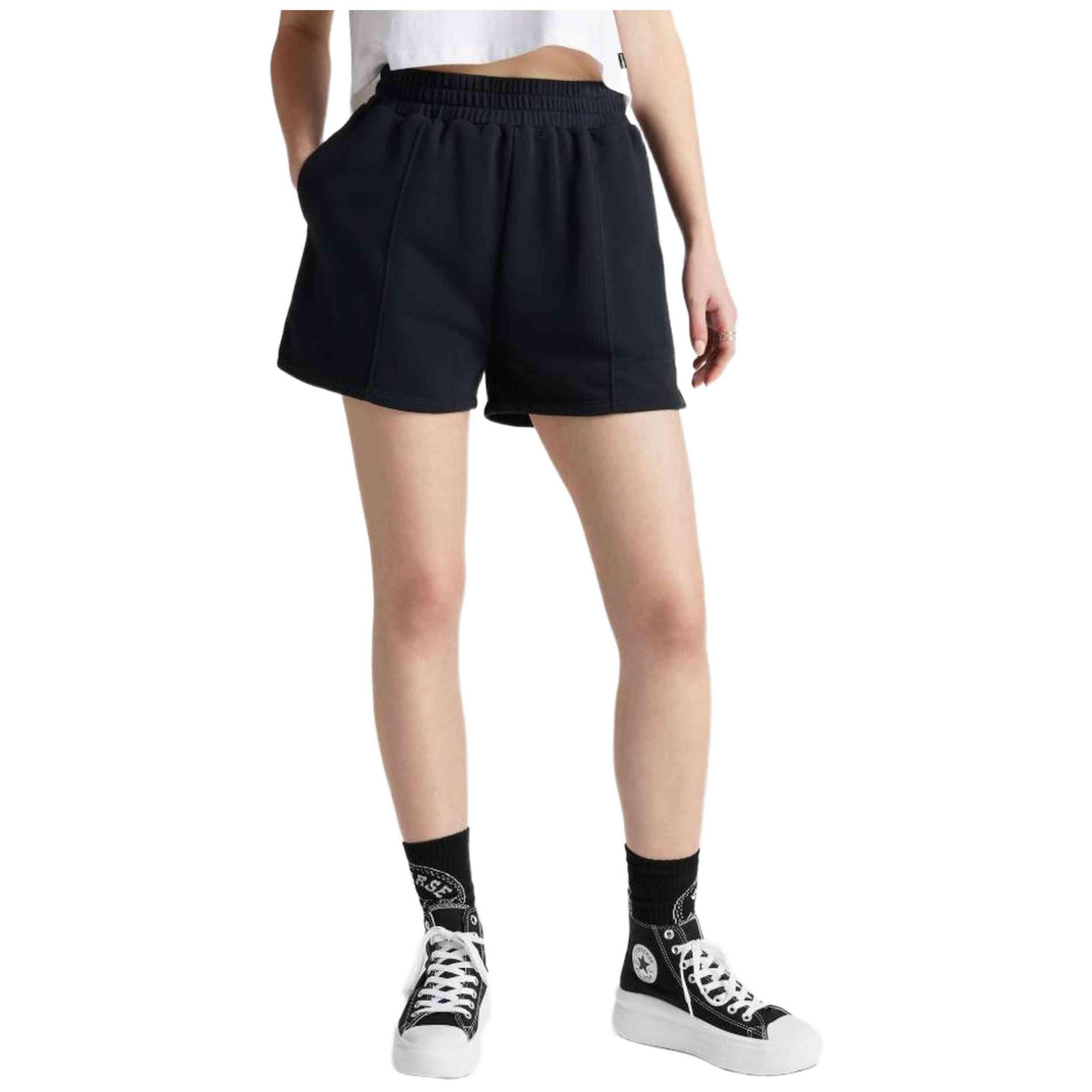 Converse - Short Converse Modèle 10028417-a02 Pour Femmes - Short - Noir - Decathlon