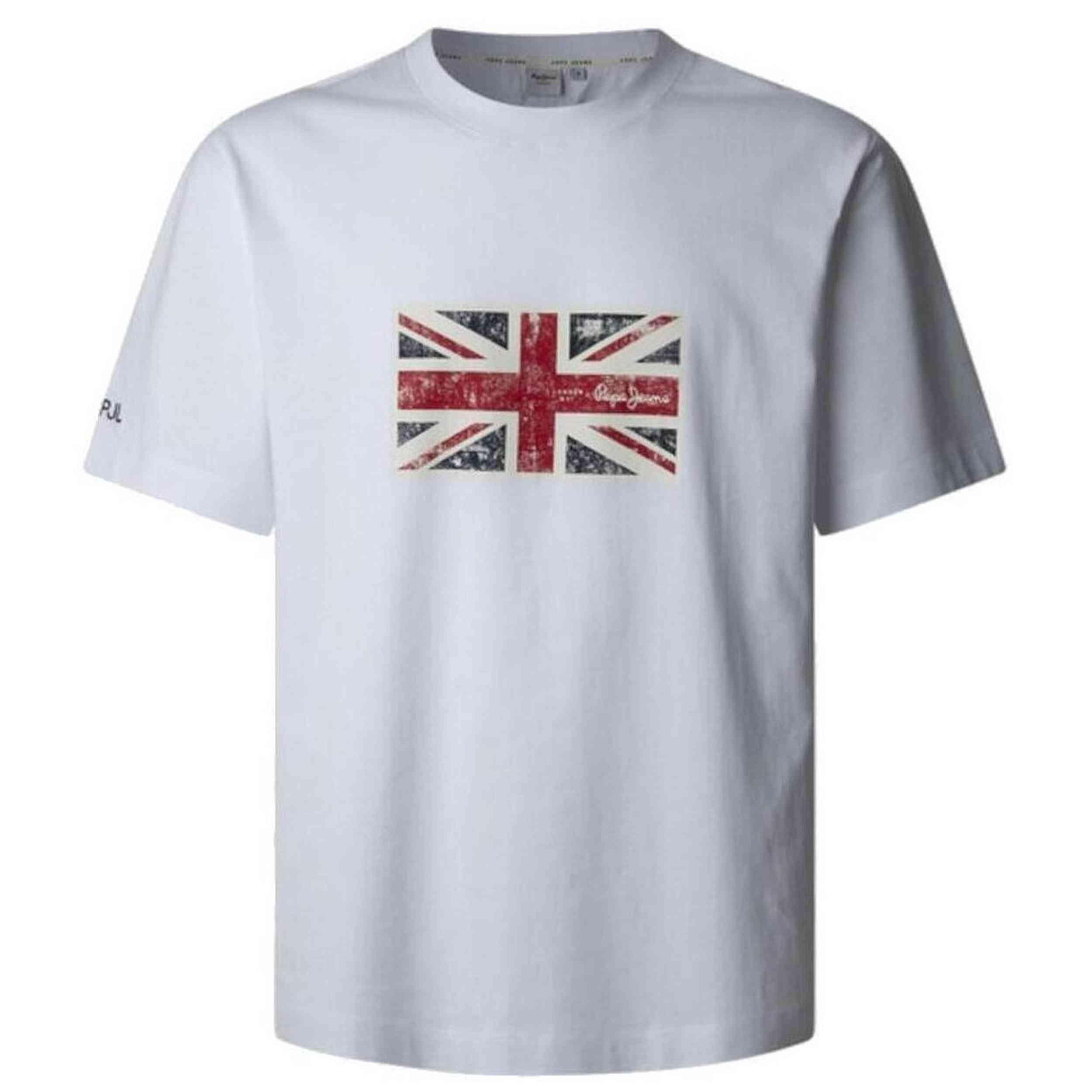 Pepe Jeans - T-shirt Pepe Jeans Modèle Pm509790-800 Pour Homme - T-shirt Manches Courtes - Blanc - Decathlon