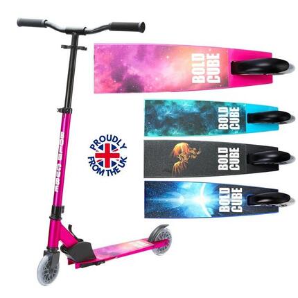 BOLDCUBE Deluxe trottinette 2 roues - fuchsia rose