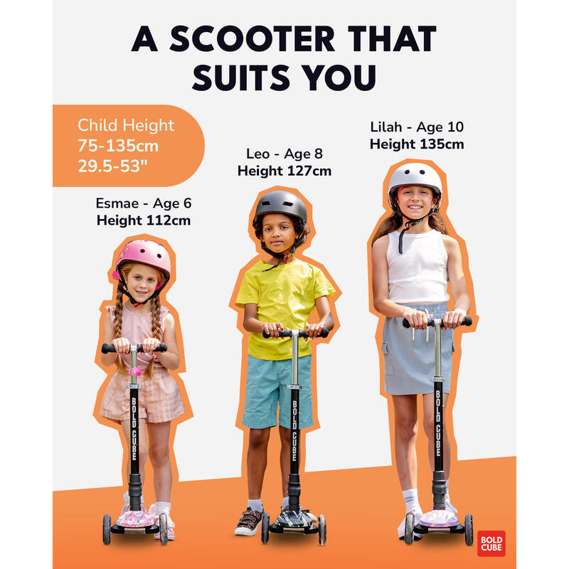 Trotineta cu 3 roti pliabila cu lumini - Scooter Astro Dream