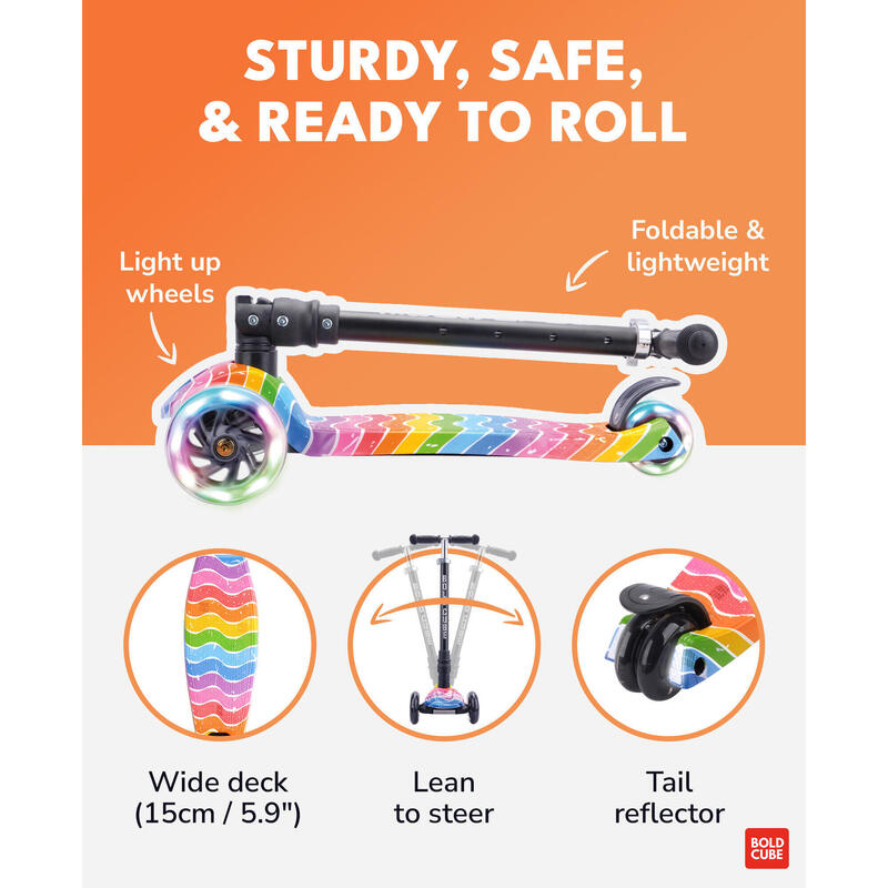 Trotineta cu 3 roti pliabila cu lumini - Scooter Astro Dream