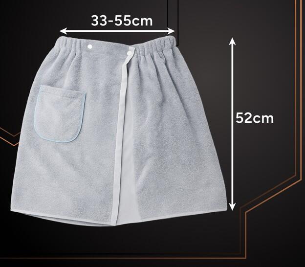 Ręcznik Do Sauny Kilt – Męski z Kieszonką i Gumką, Szybkoschnący 3/5