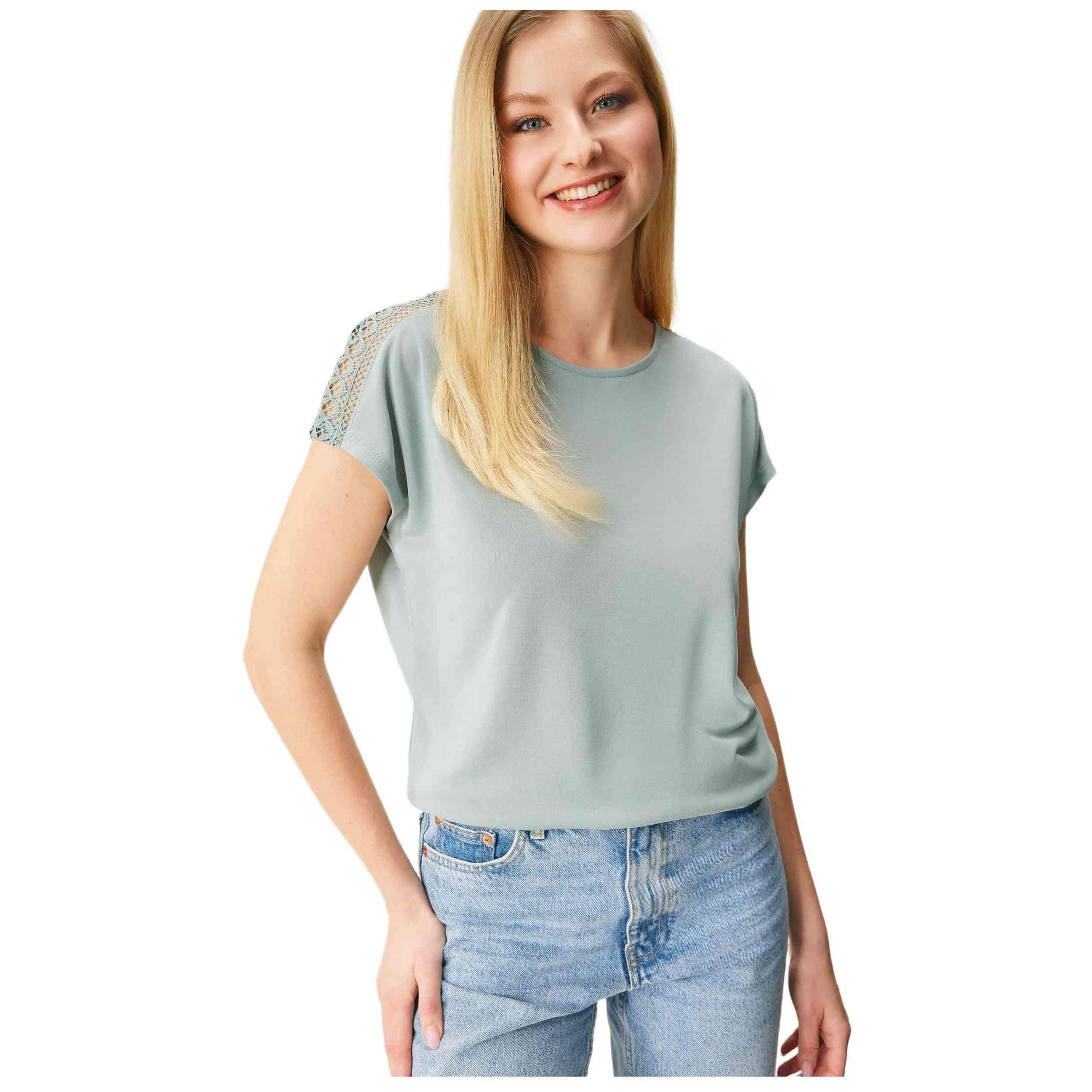 Only - T-shirt Only Modèle 15343488-black Pour Femmes - T-shirt Manches Courtes - Vert - Decathlon