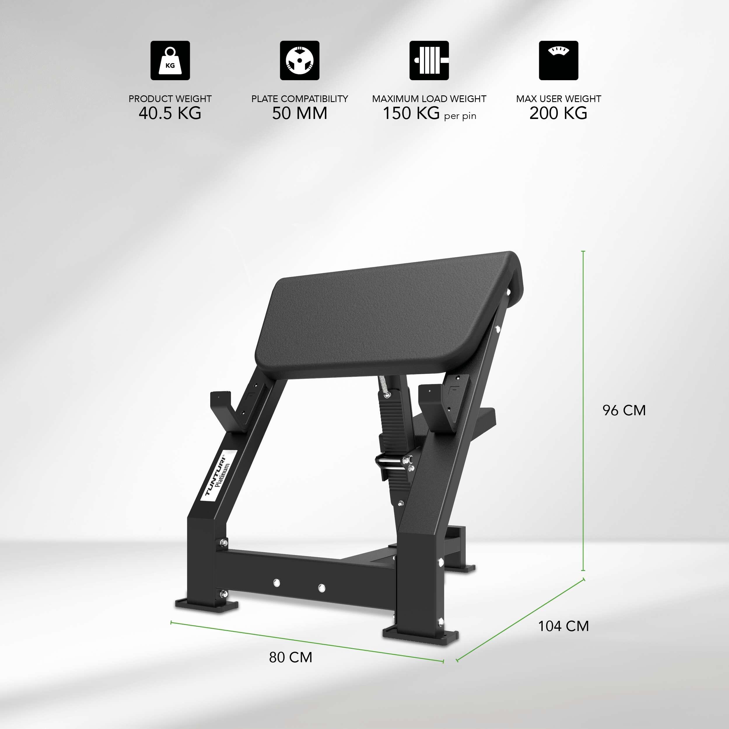 Tunturi Platinum Plate Loaded Preacher Curl 2/7