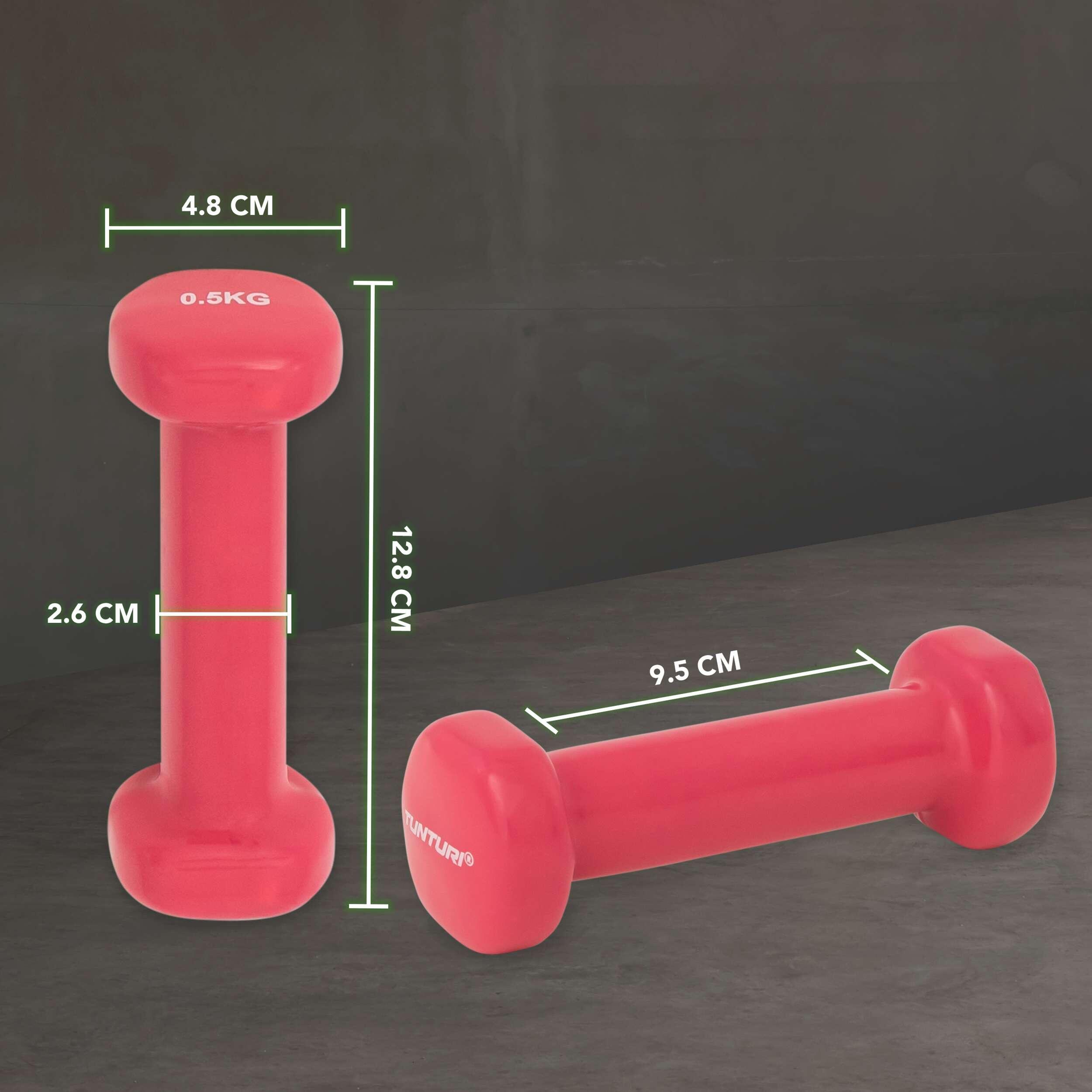 Haltères vinyle 0,5kg rose, la paire 3/8