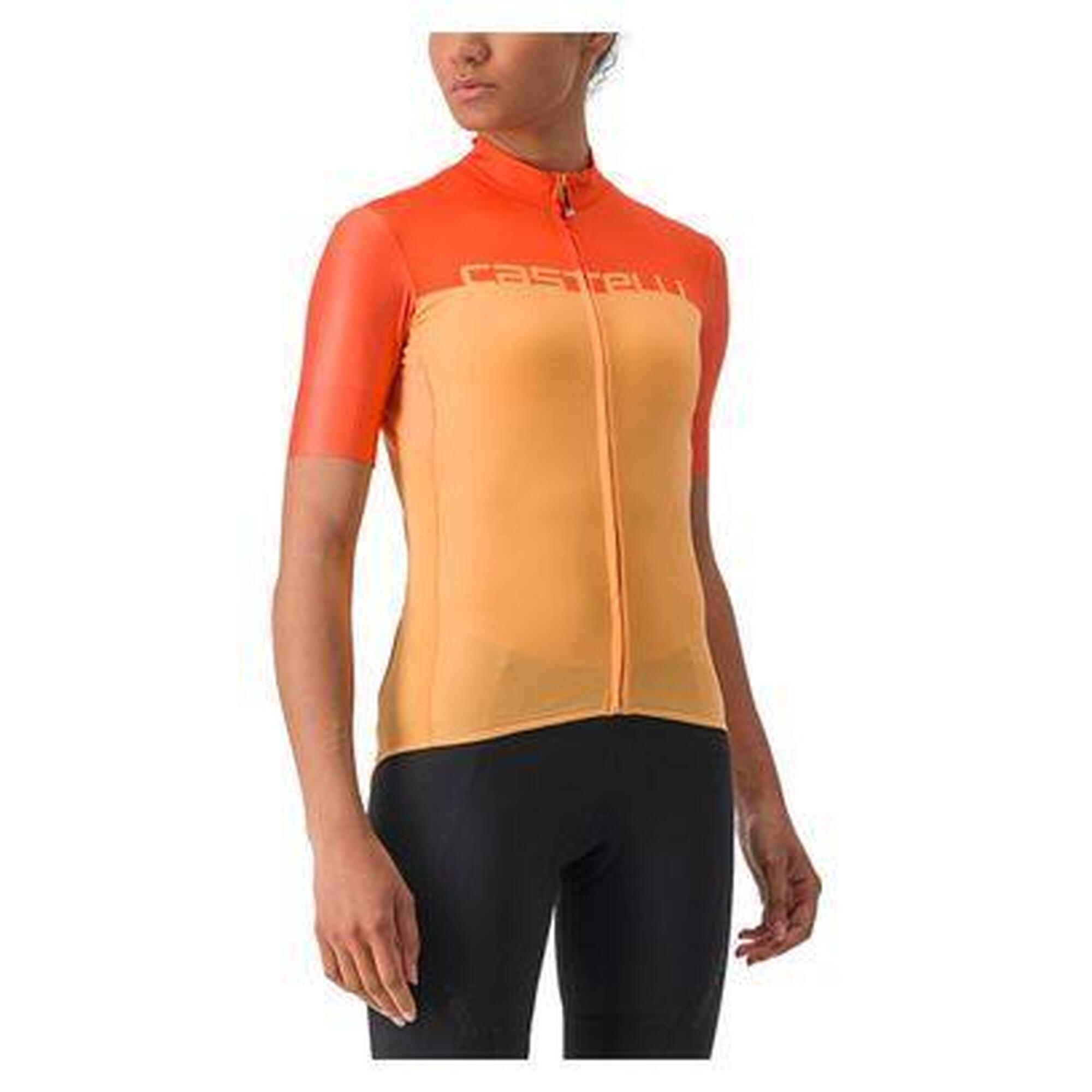 Castelli - Maillot Manches Courtes Femme Castelli Velocissima Orange - Maillot Manches Courtes - Orange - Decathlon
