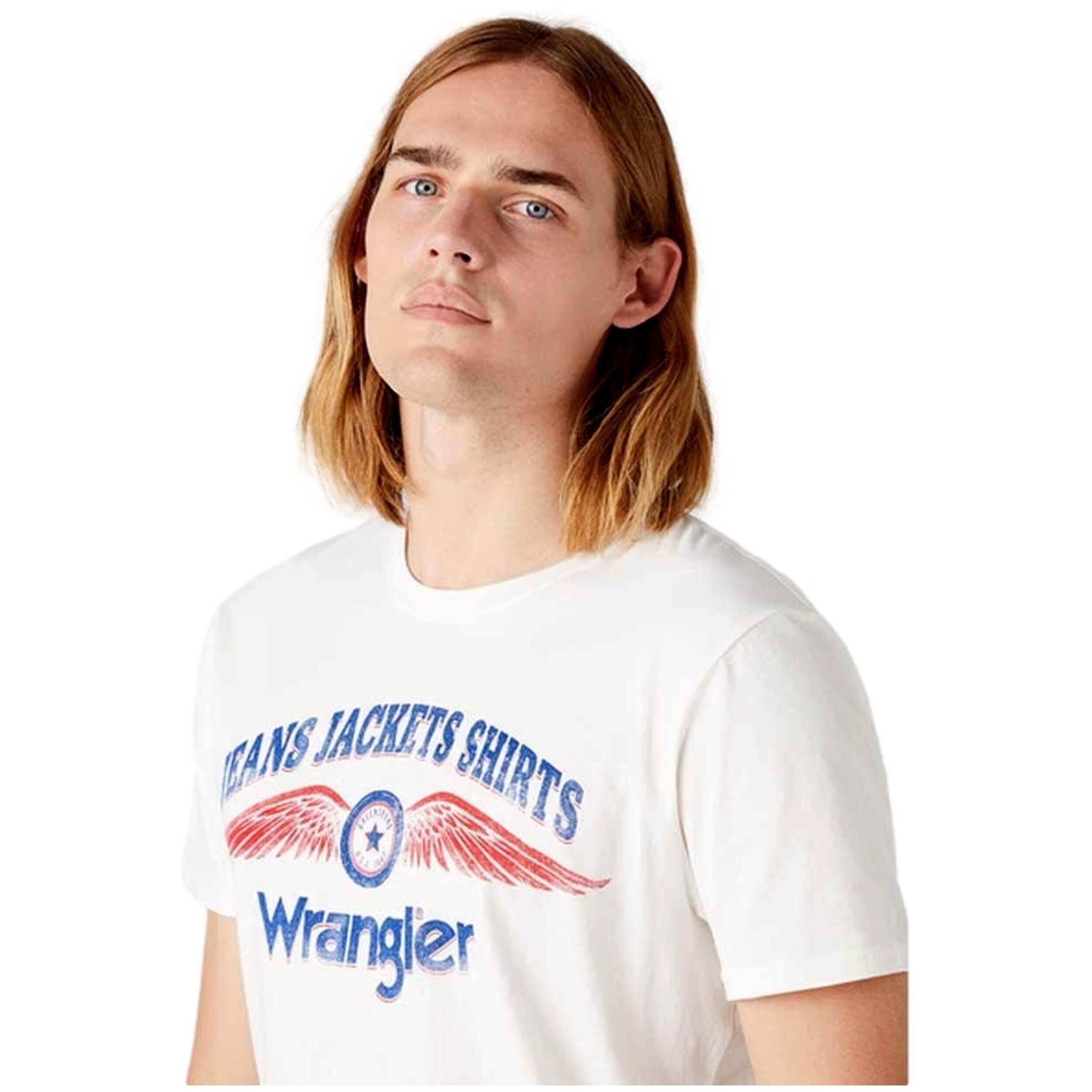 Camiseta de manga corta Wrangler modelo W7J0D373700 para hombre 3/4