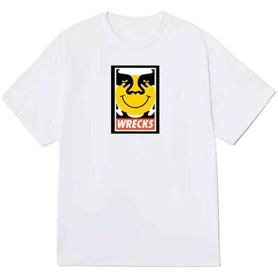 T-shirt met korte mouwen obey clothing model 100580431m-wht voor mannen