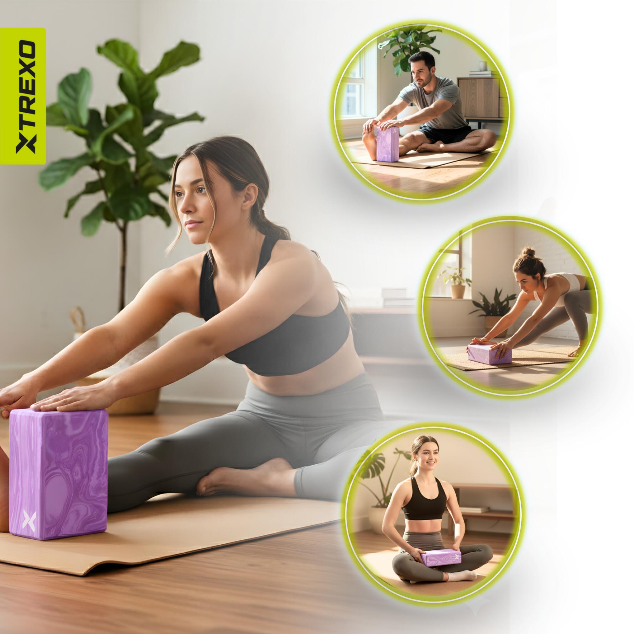 Bloco de yoga XTREXO TXO-B4Z076-VT 6/7
