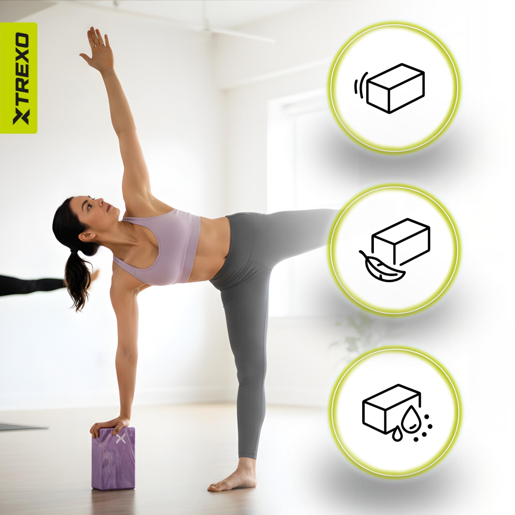 Bloco de yoga XTREXO TXO-B4Z076-VT 5/7