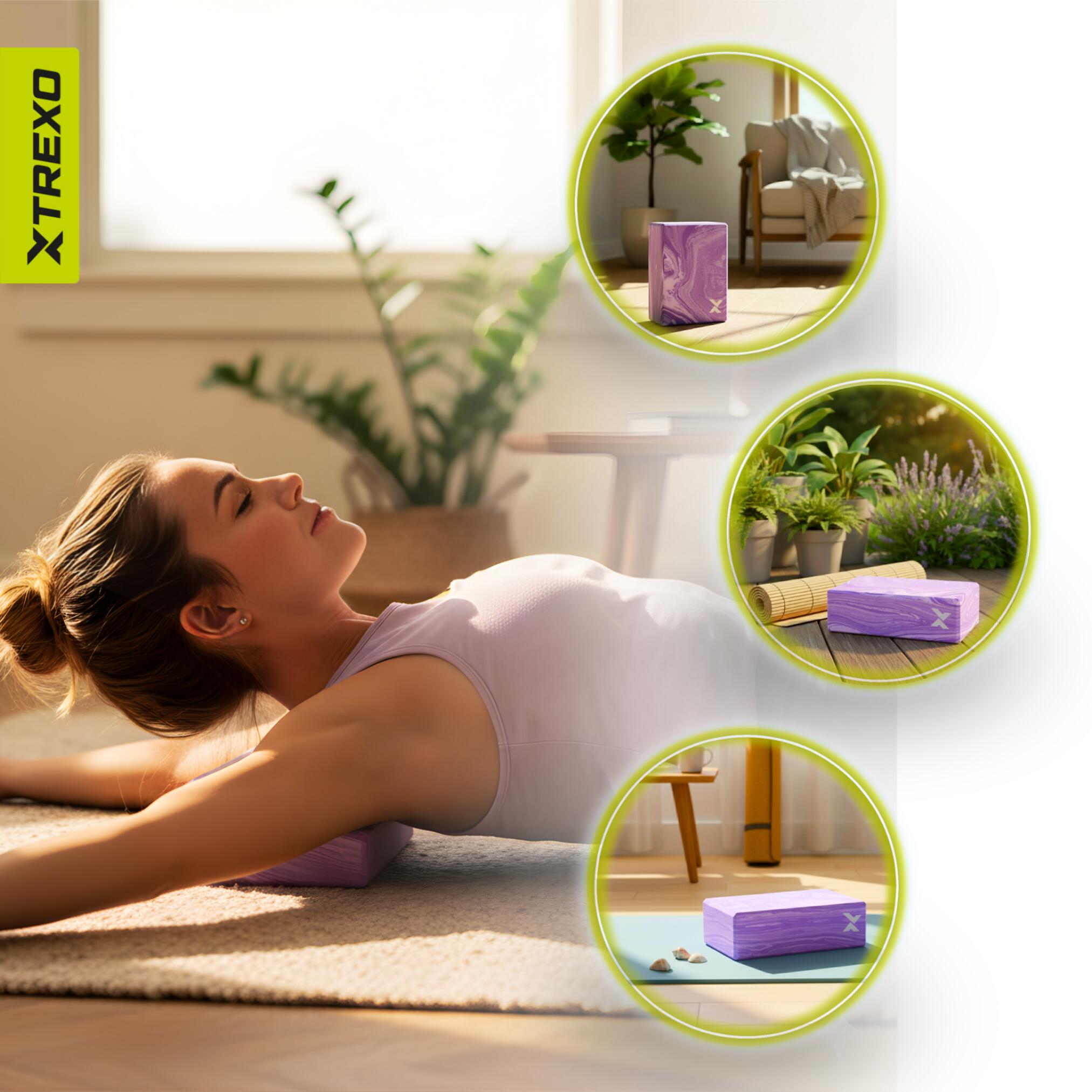 Bloco de yoga XTREXO TXO-B4Z076-VT 4/7