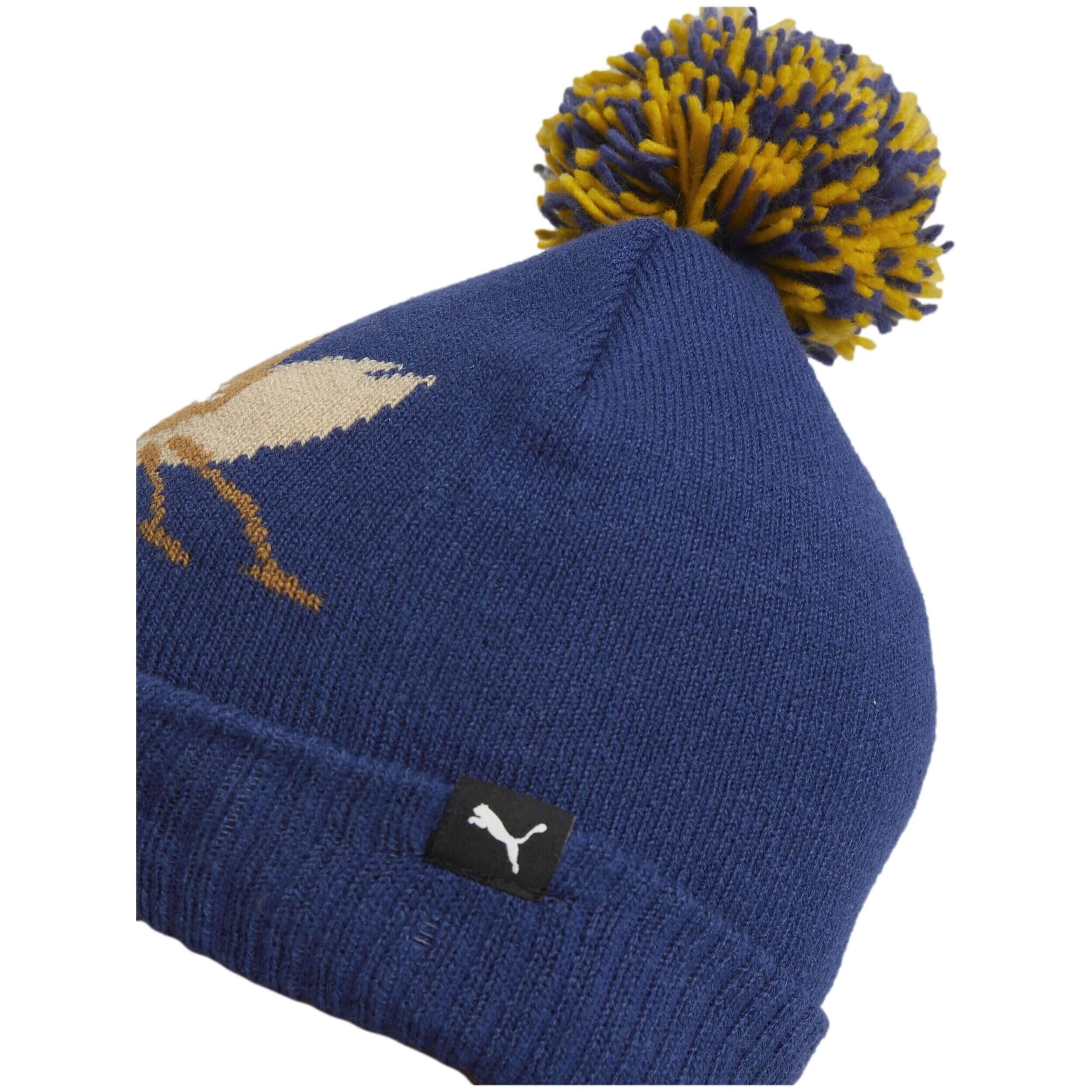 Haricot Puma Small World POM Beanie, Bleu, Enfants 2/5