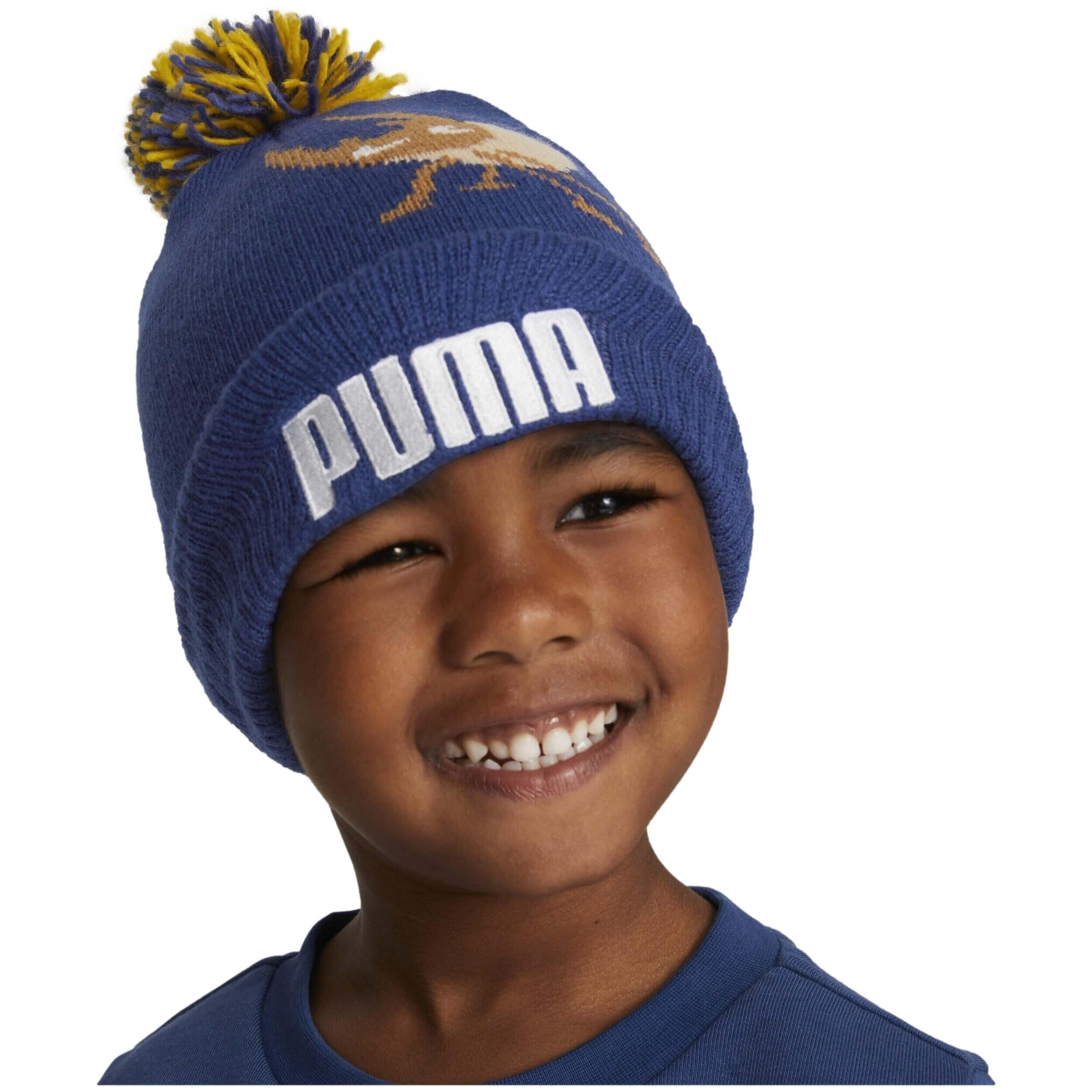 Haricot Puma Small World POM Beanie, Bleu, Enfants 4/5