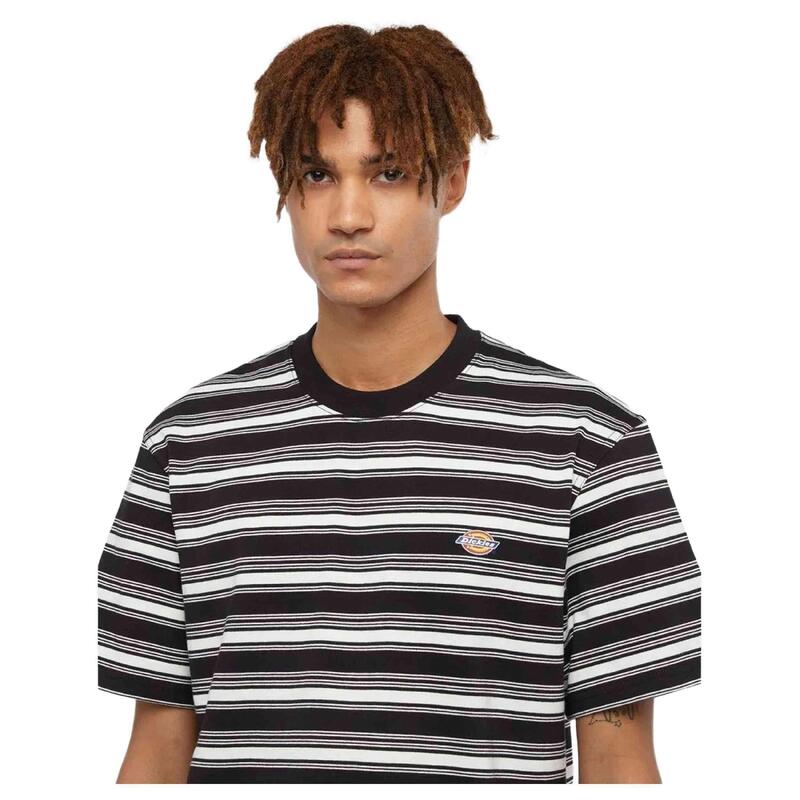 Dickies T-shirt Philomont Pour Homme – Col Rond, 100% Coton, 180g/m² – Délavé Pierre