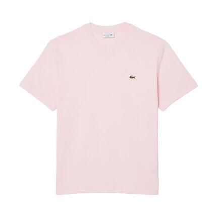 Camiseta Rosa Claro Lacoste de Corte Clásico de Punto de Algodón