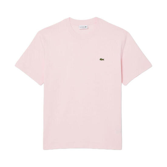 Camiseta Rosa Claro Lacoste de Corte Clásico de Punto de Algodón