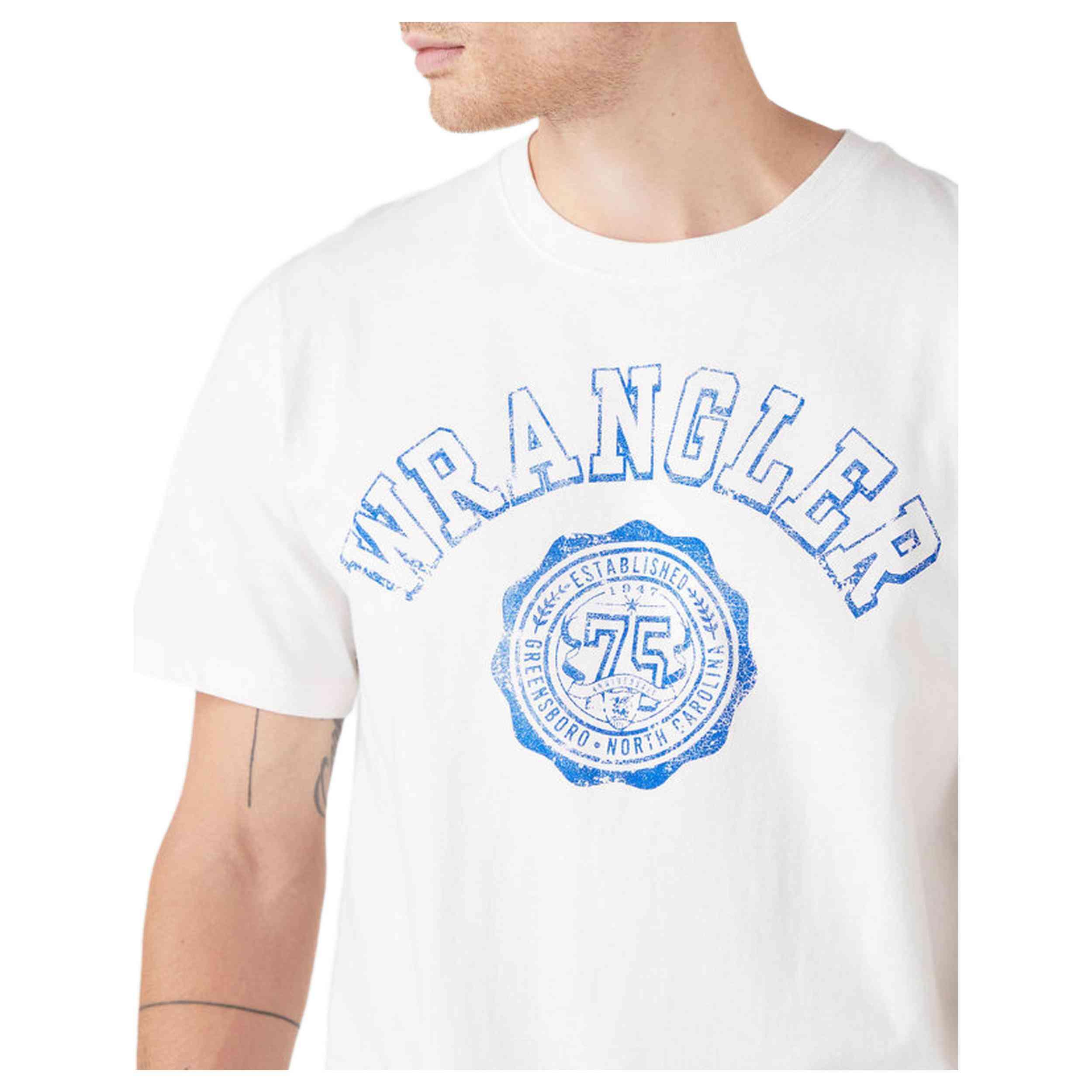 Camiseta de manga corta Wrangler modelo W7E0EJ737 para hombre 3/4