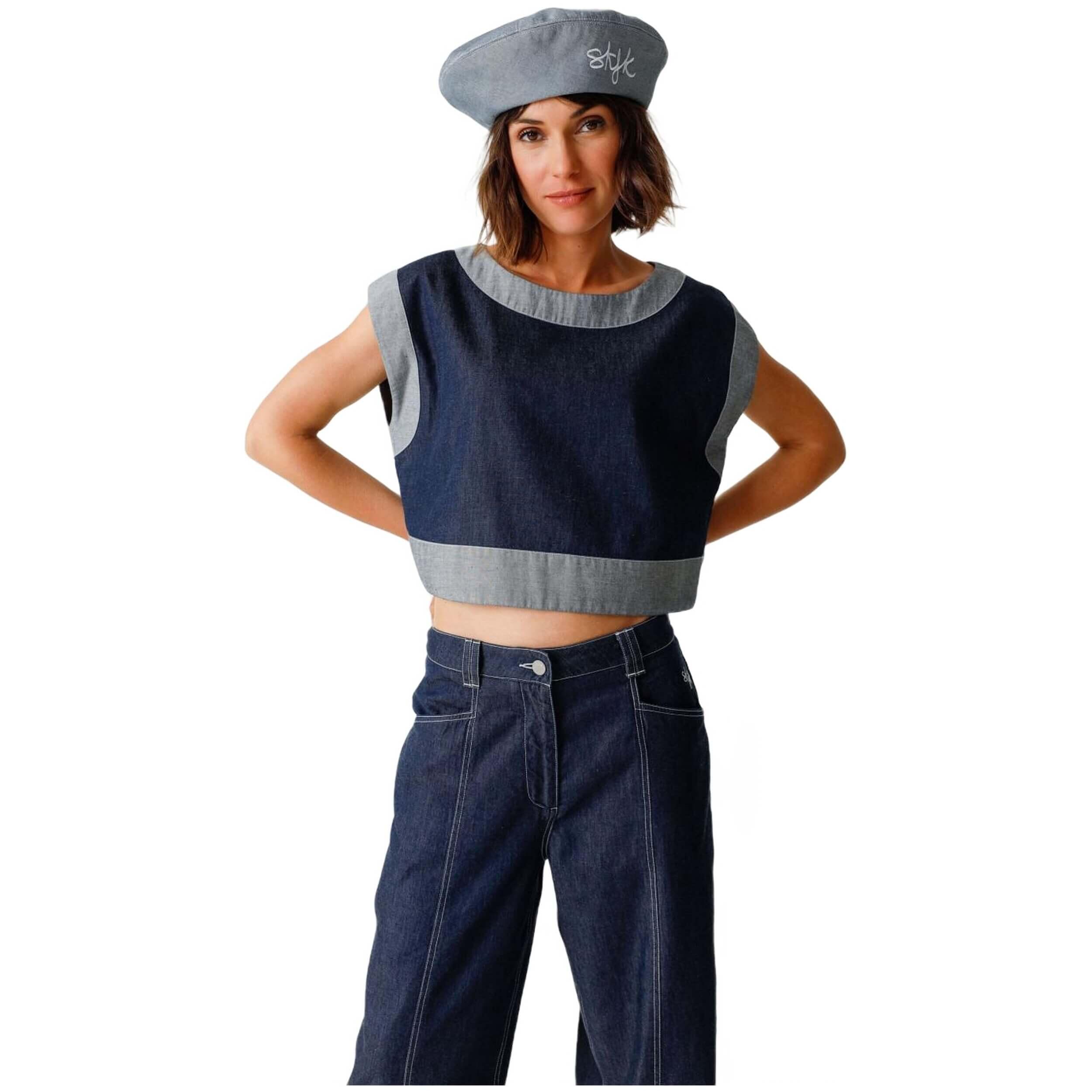 Camiseta regata skfk modelo ssh00546-dn-s24dn para mulheres