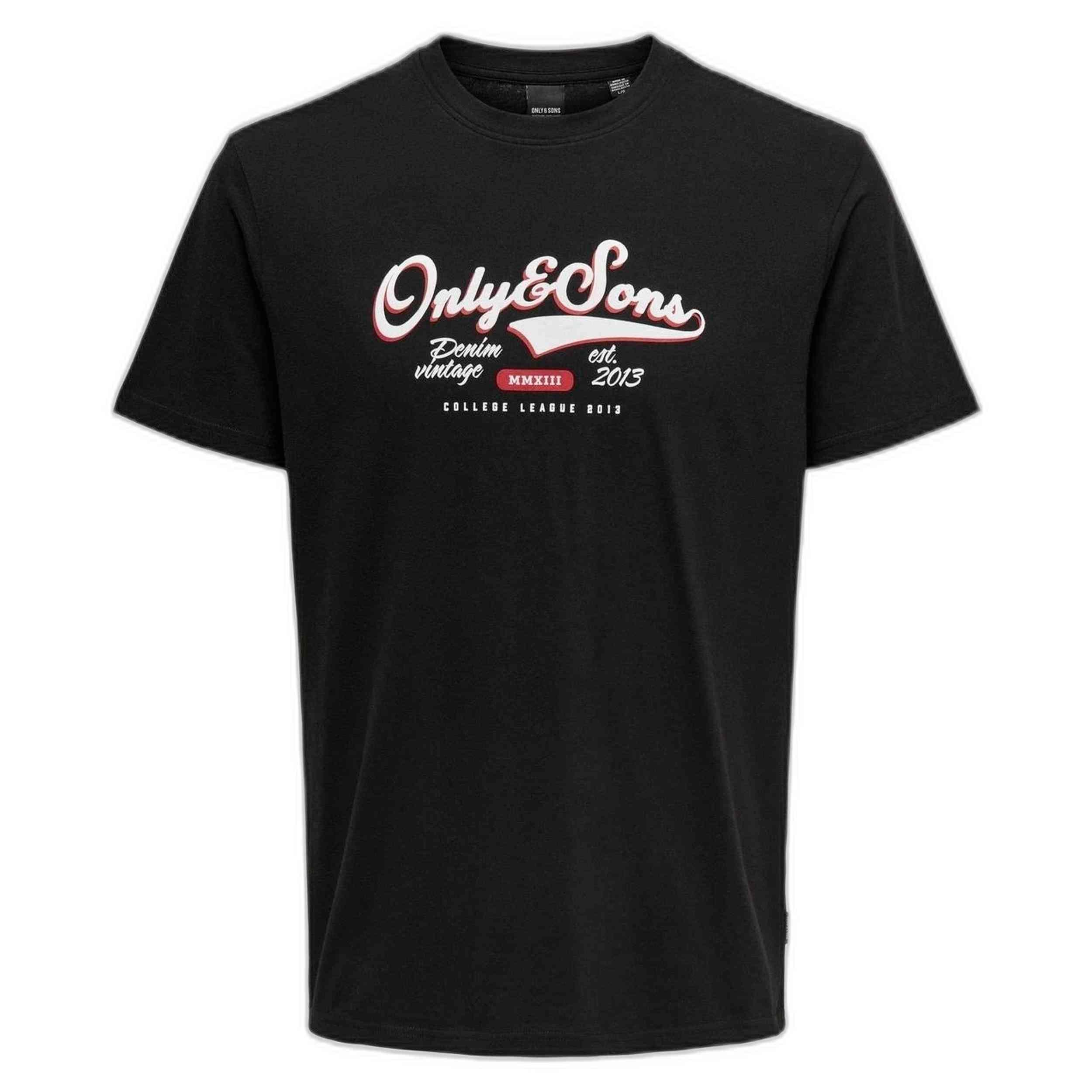 Camiseta de manga corta Only & sons modelo 22028593-BLACK para hombre 3/5