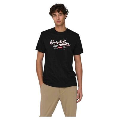 T-shirt met korte mouwen only & sons model 22028593-black voor mannen