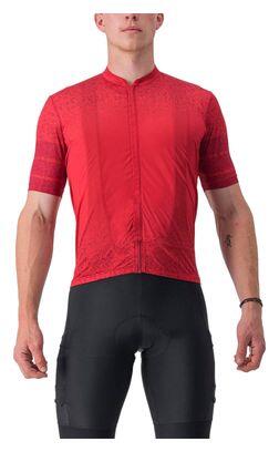 Maillot de manga corta Castelli Unlimited Terra Rojo