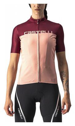Maillot Castelli Velocissima Naranja / Rojo Burdeos
