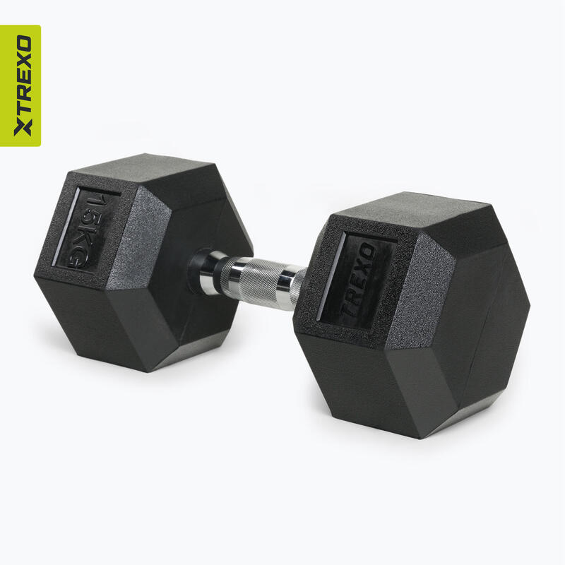 Ghidon cauciucat XTREXO Hex 15 kg