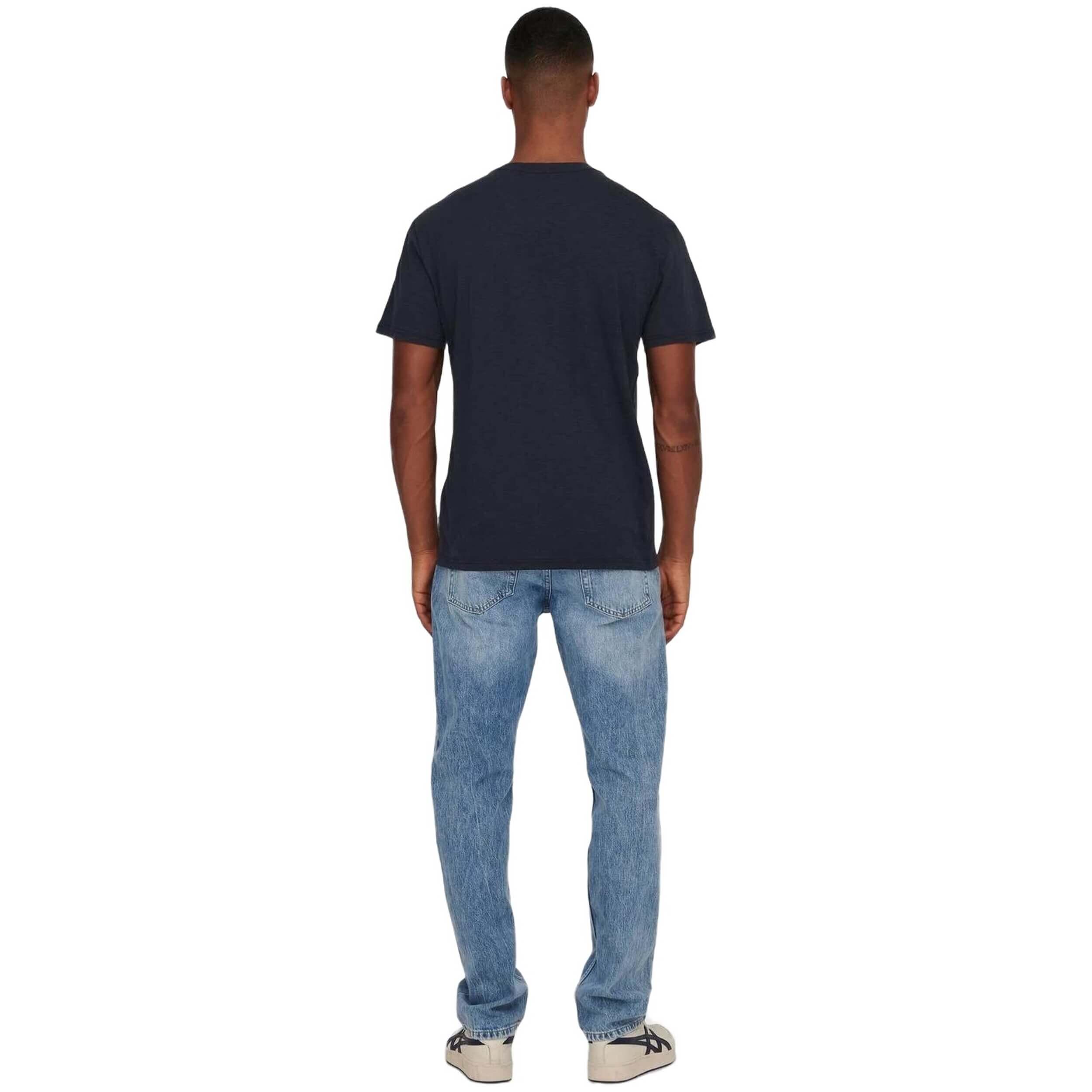 T-shirt Only & sons modelo 22025286-DARKNAVY para homem 4/4
