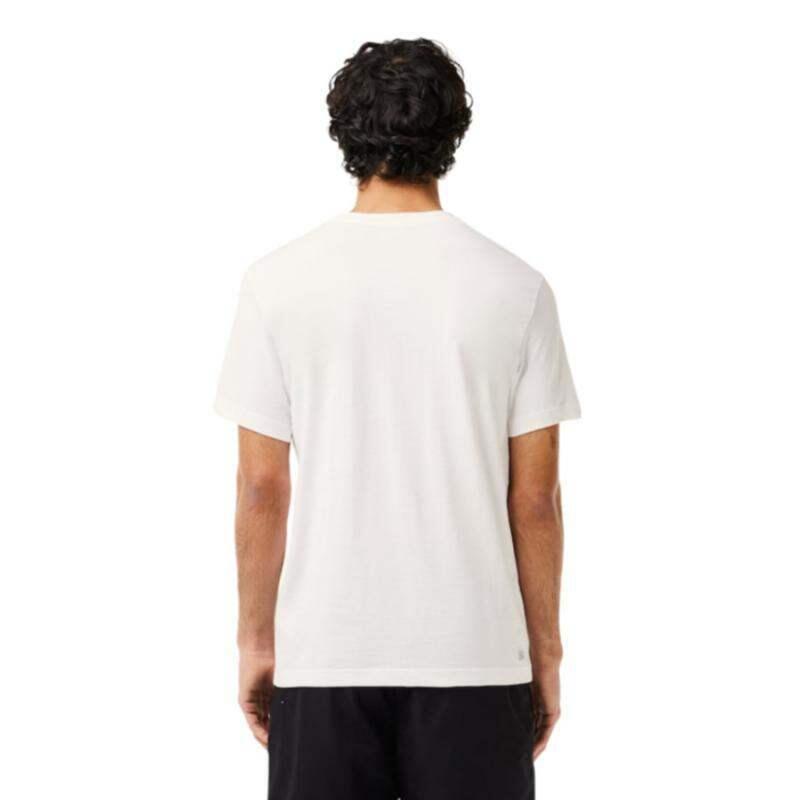 Maglietta Lacoste Sport Regular Fit Bianco Logo Nero 5/5