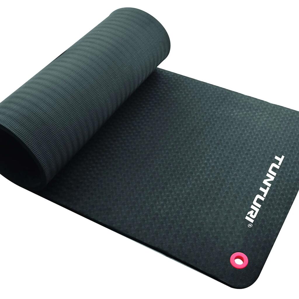 Non Slip Yoga Fitness Mat – Pro (180cm) Soft Sports Training Pad (Black)