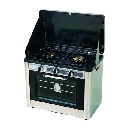 INCASA Four Combiné 25L / Réchaud à Gaz 2 Feux Camping