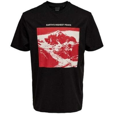 T-shirt met korte mouwen only & sons model 22023687-black voor mannen