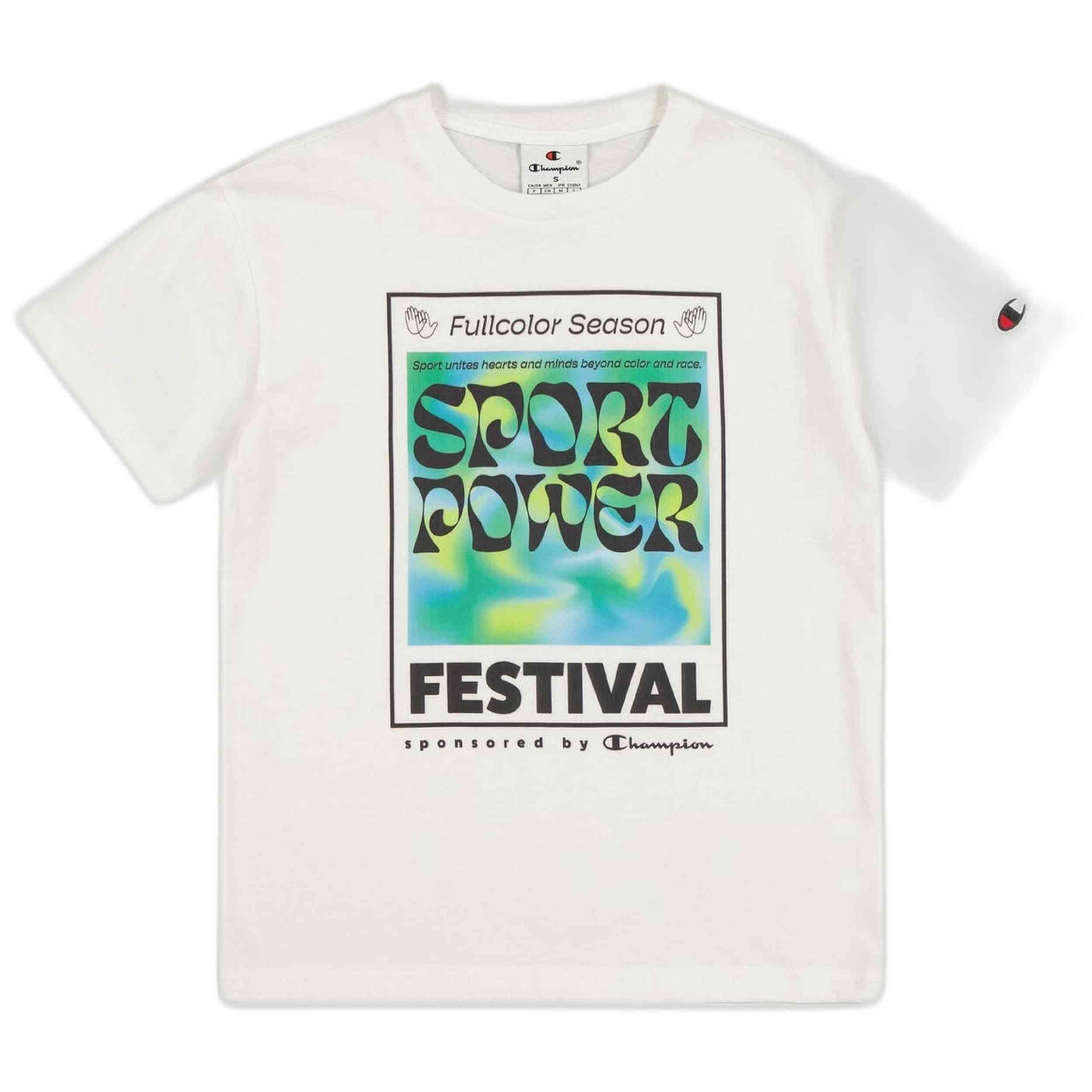 T-shirt Champion modèle 307110-WW001 pour enfants 1/3