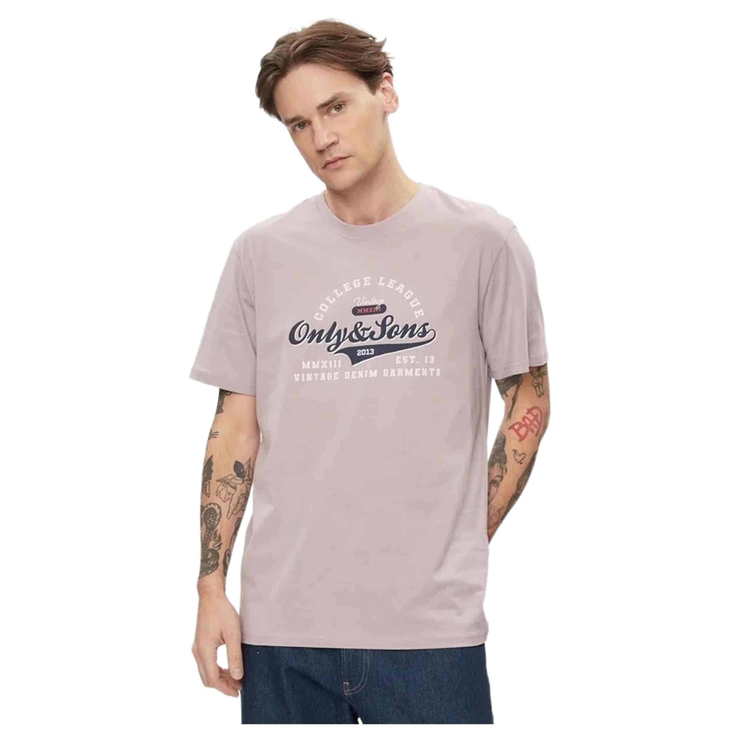 Only & Sons - T-shirt Only & Sons Modèle 22028593-nirvana Pour Homme - T-shirt Manches Courtes - Violet - Decathlon