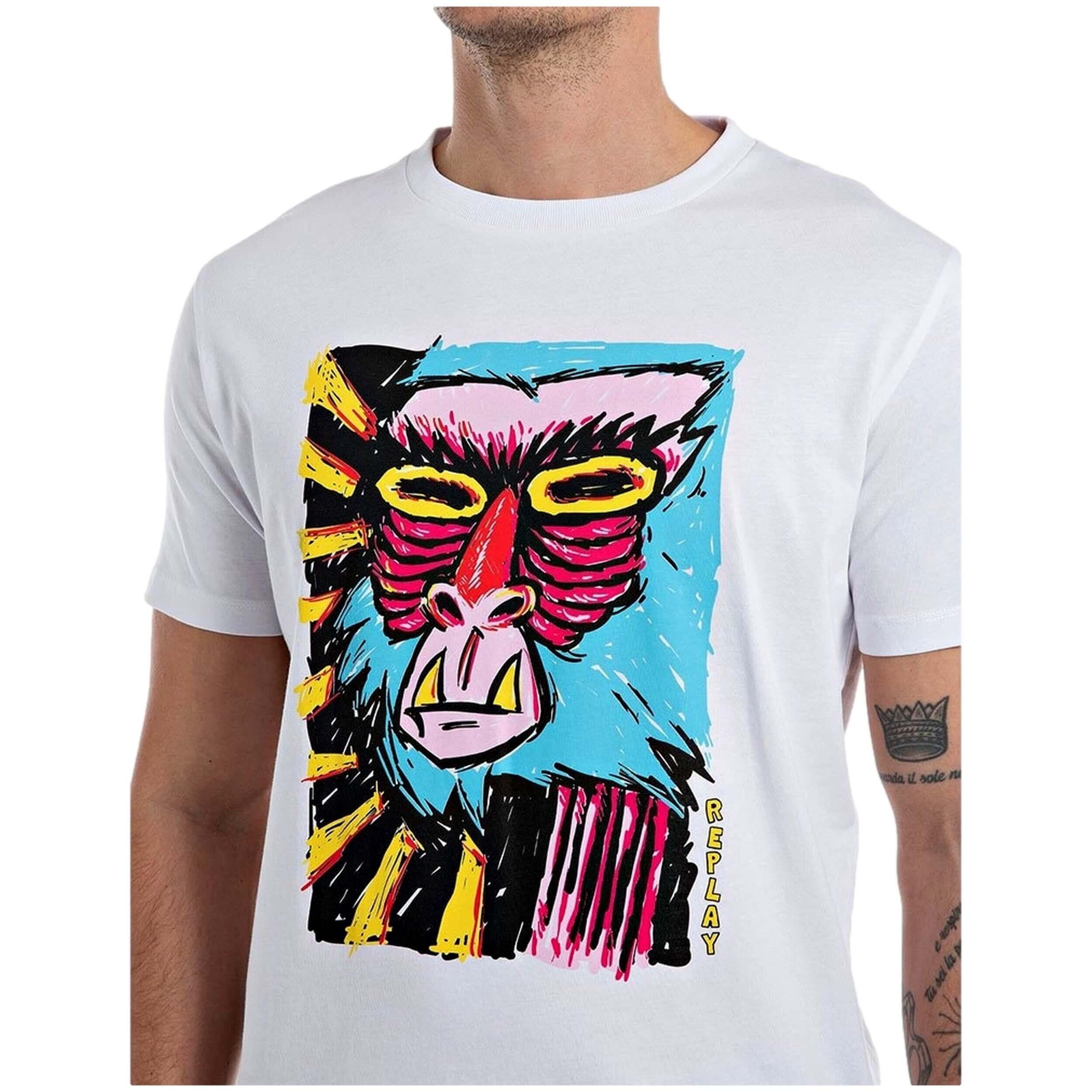 Maglia a maniche corte Replay modello M66422660001 per uomini 3/5