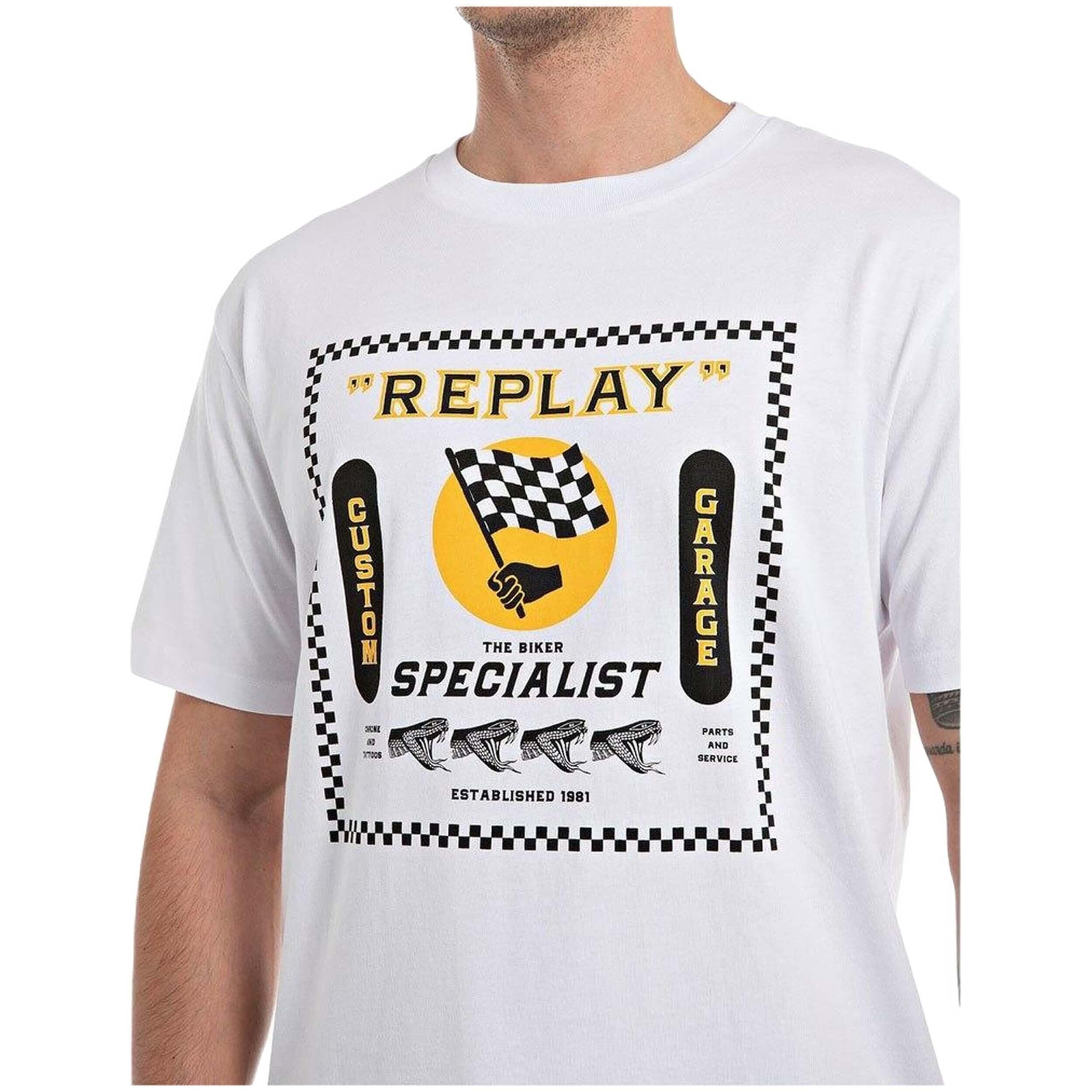 Maglia a maniche corte Replay modello M66490002660001 per uomini 3/4