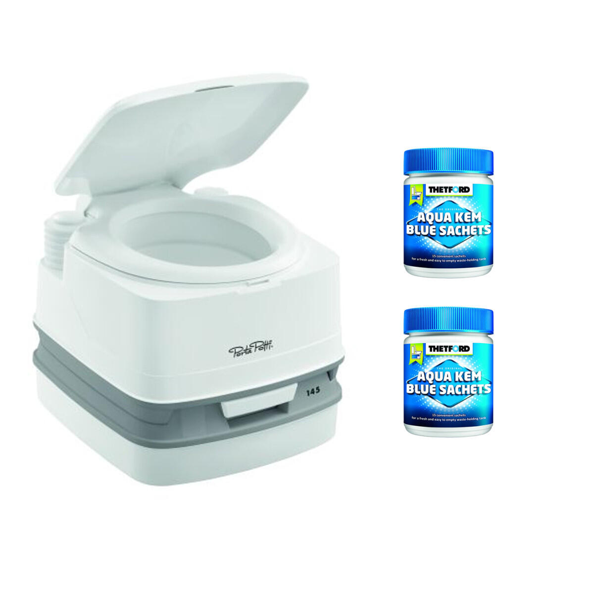 Thetford - Pack Thetford Porta Potti 145 Toilette Portable 12 Litres + 2x15 Sachets - Toilette Chimique - Taille Unique - Decathlon