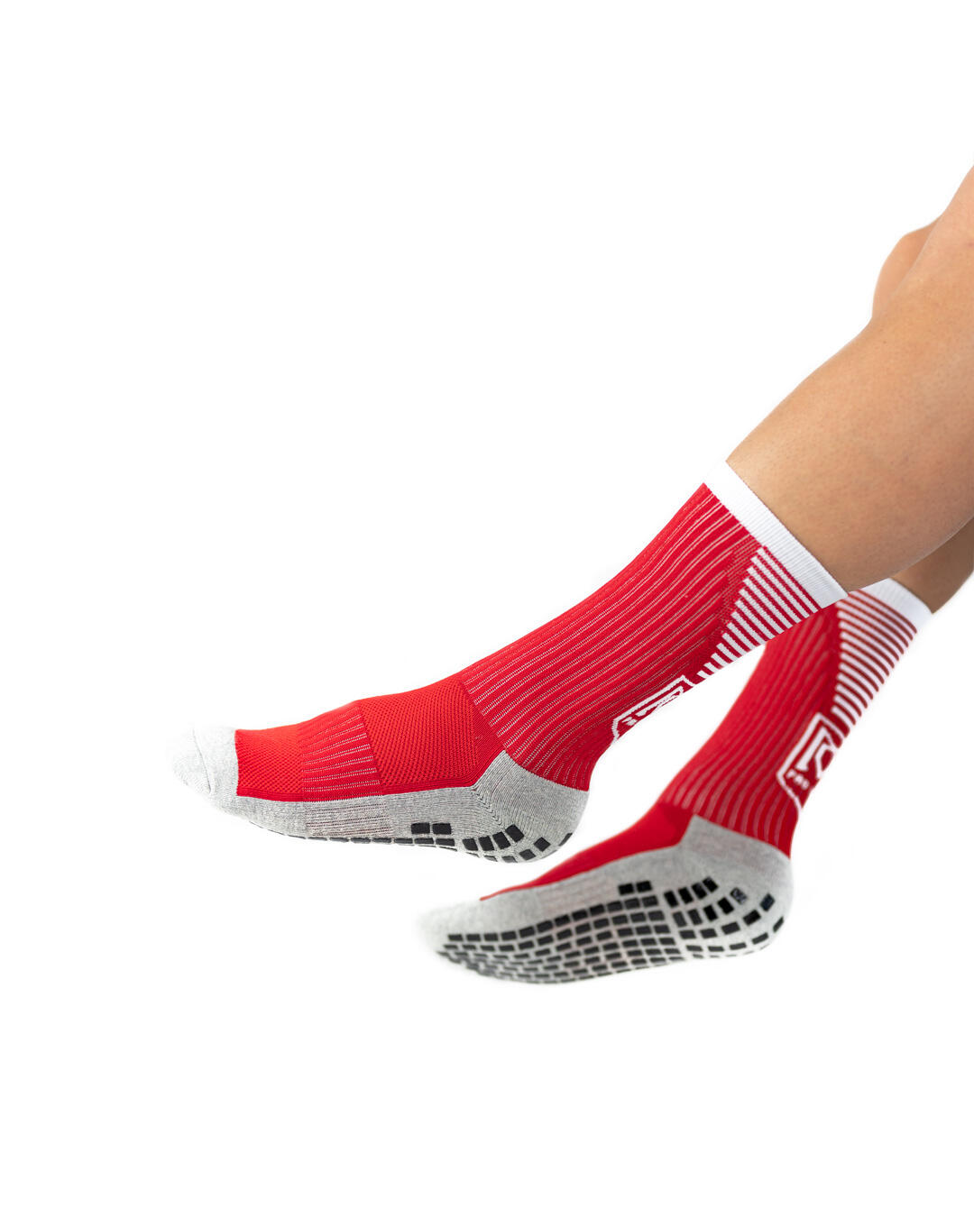Chaussette antidérapante verte football 2/4
